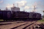 CSX 6353 & 1903 are switching cars in the yard